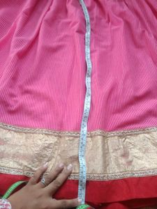 Pink  skirt with Blouse and dupatta