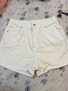 White Denim Shorts
