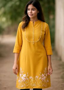 Red Printed Ethnic Dress