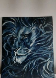 HAND PAINTED - LION on canvas
