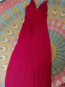 Western front Slit Maxi Gown Dress