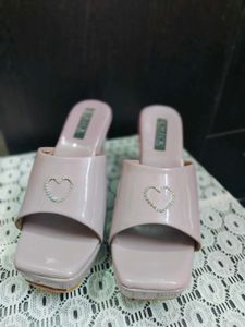 Lavender Heart Slide Sandals
