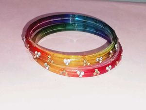 Rainbow Rhinestone Bangles