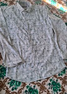 Patterned Button-Down Shirt