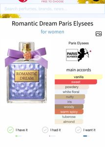 Paris elyses Romantic Dream Perfume