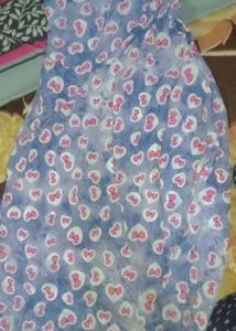 Cute Bow Heart Print Dress