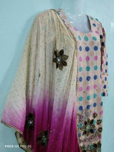 Elegant Polka Dot Salwar Kameez Suit