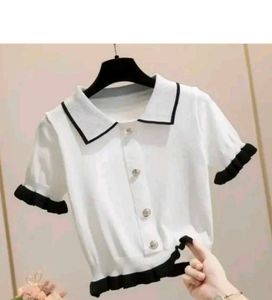 Chic White Peter Pan Collar Top