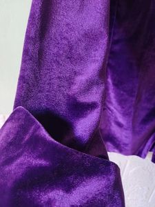 Purple Velvet Long Sleeve Top