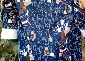 Abstract Print Crop Top