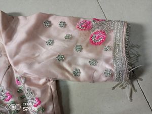 pink fully embroidery work lehenga