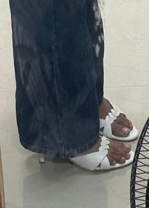 Eridani White Braided Slides