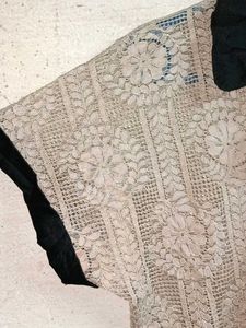 See-through Fashion Lace Shirt Top Partywear