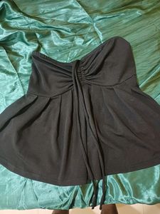 Black Tube Top Sleveless Party Wear