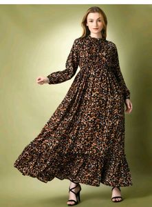 Stylish Animal Print Maxi Dress