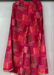 Pink Printed Kurta Plazo Set