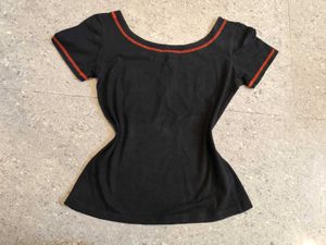 Black studded Y2k Fitted Top