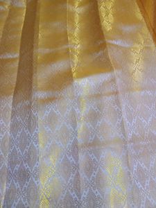 New Golden Tissue Silk Saree Dual Tone.