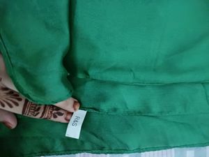 Dark Green Silk Stole Imported Piece