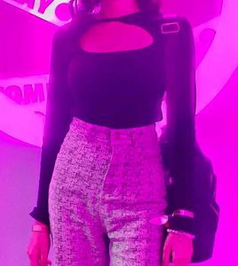 Chic Black Cutout Top
