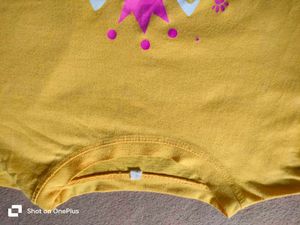 Yellow Cute Top For Girls