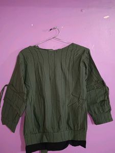 Stylish Olive Green Top