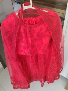 Red Stiched Lahenga