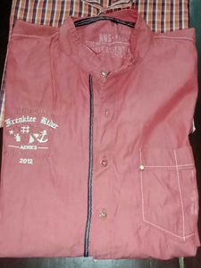 Combo of 2 Red Men's Casual Shirt Bundle