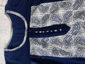 Elegant Blue Printed Kurta