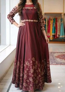 Elegant Maroon Ethnic Gown