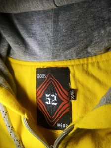 Yellow Zip-Up Hoodie