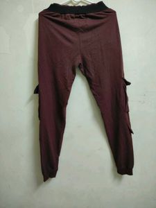 Maroon Cargo Joggers