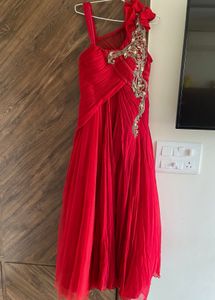 Red Party Wear Gown
