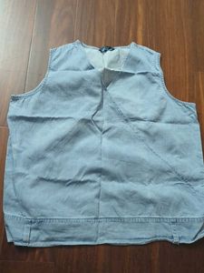 Sleeveless Denim Top