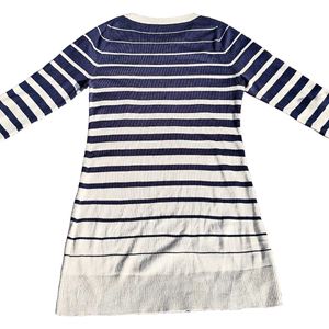 Winter Striped Knit Mini Dress