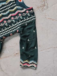 Emerald Green Embroidered Anarkali