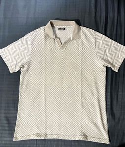 Geometric Print Polo Shirt