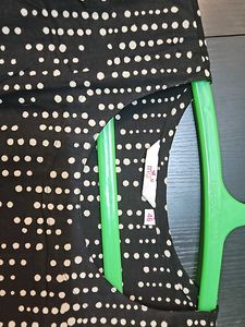 Beautiful Kurti In Black With Red Work Patches