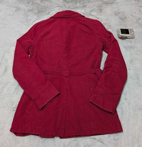Mossimo Burgundy Trench Coat