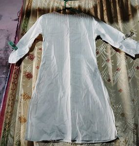 White Cotton Kurta(fix rate)