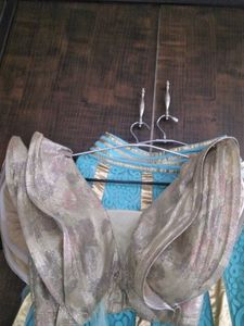 Turquoise &amp; Gold Lehenga