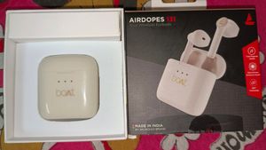 Boat Airdopes 131 Upto 60 Hours ASAP charge Bluetooth Headset (Crimson Cream,True Wireless)