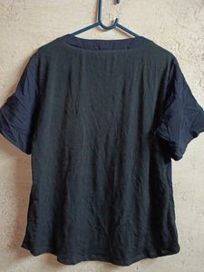 Ladies Summer Fashion Casual Top Navy Blue