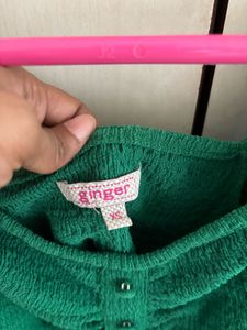 Green Puff Sleeve Top