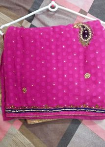 Beautiful Saree With Embroidery