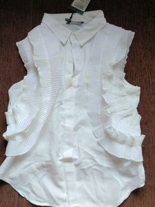 White Ruffled Blouse