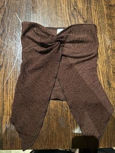 Brown Bandeau Top