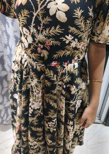 floral black dress is