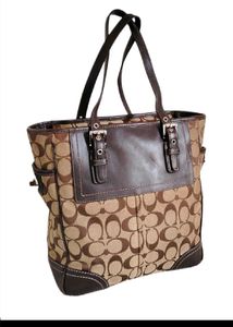Authentic Coach Signature Shoulder Tote Bag