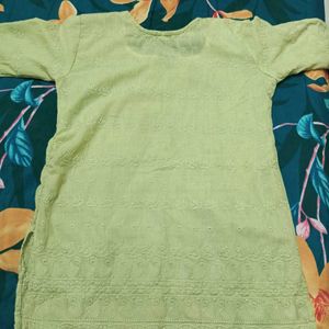 Light Green Embroidered Kurti